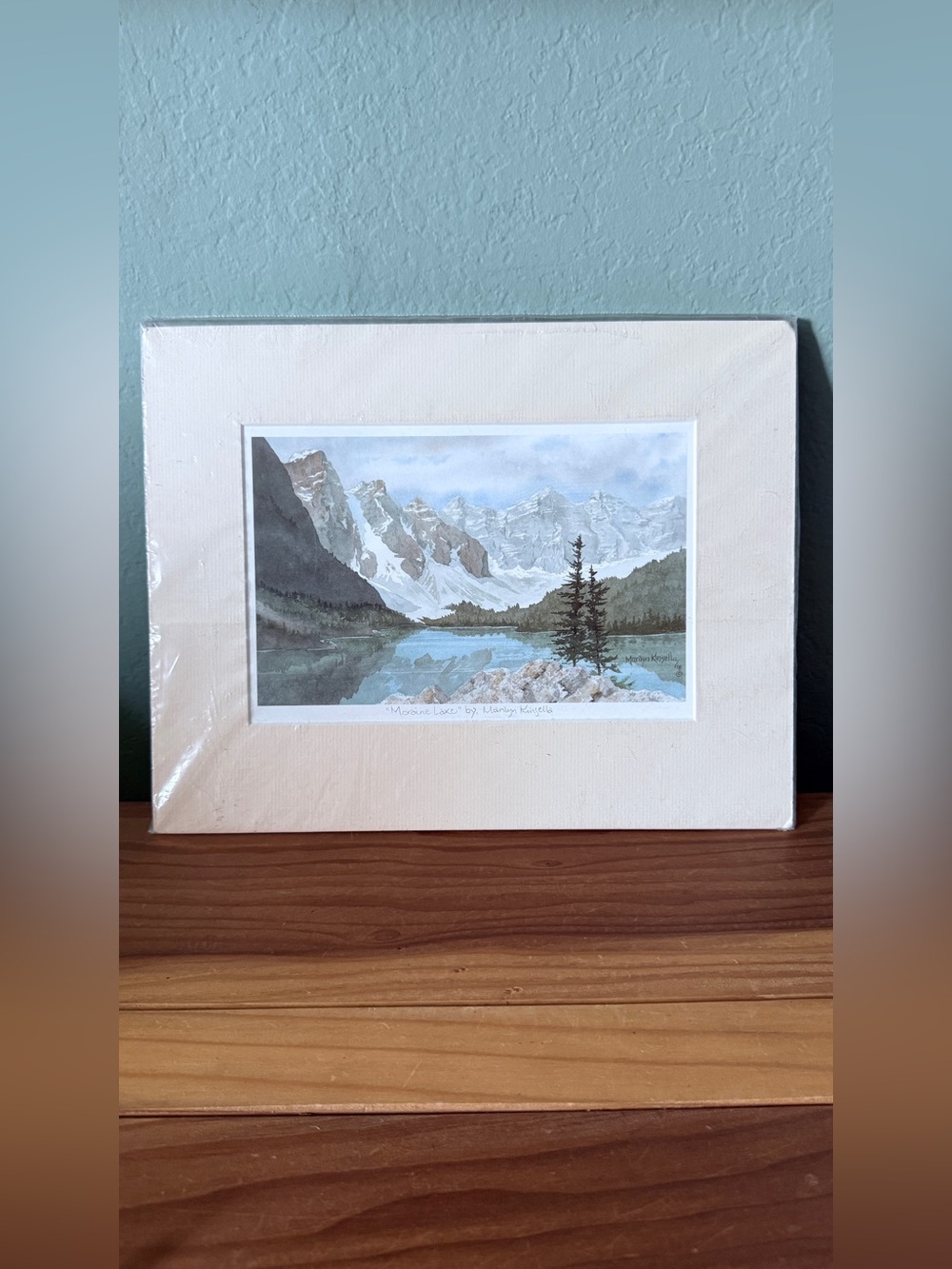 Marilyn Kinsella Moraine Lake Banff Canadian Rockies Art Print 12.75” x 10”